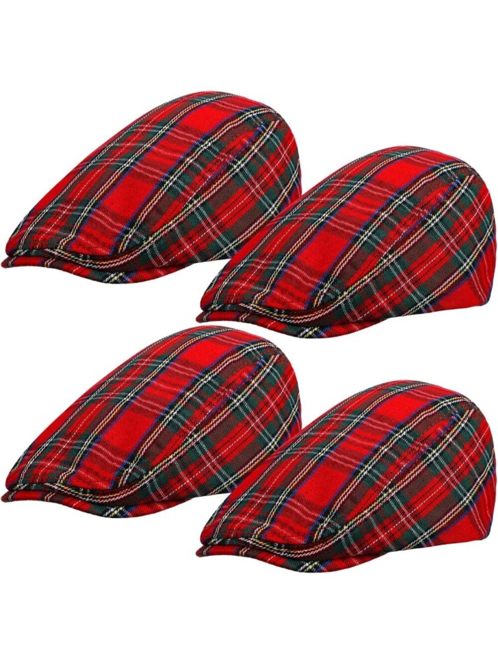 Stylish 4-Pack Newsboy Hats for Men | Classic Flat Caps for Every Occasion